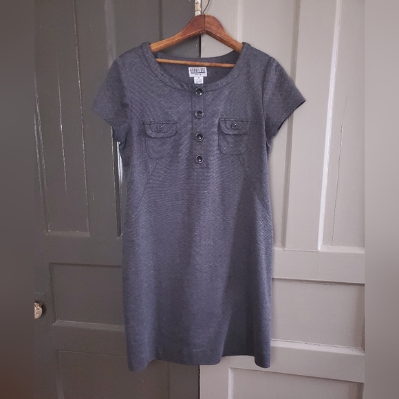 Robbie Bee Dresses & Skirts - Robbie Bee Vintage Knit Dress Gray Pockets Size 12 Petite